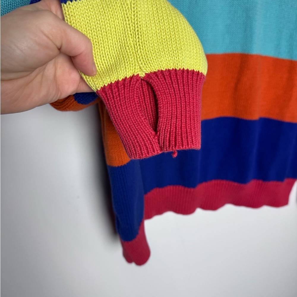 Teddy Fresh Mom Sweater Colorful Striped Cotton Size Small - Picture 4 of 7